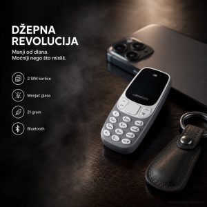 Mini telefon sa funkcijom menjača glasa