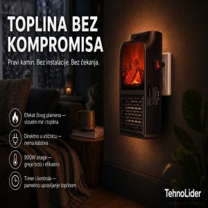 Zidna grejalica/kamin sa efektom plamena