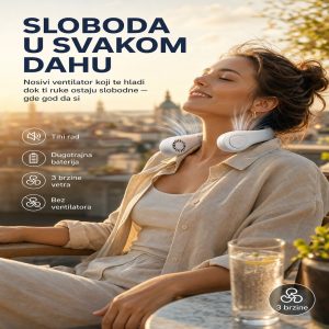 prenosni ventilator za vrat beži air cooling