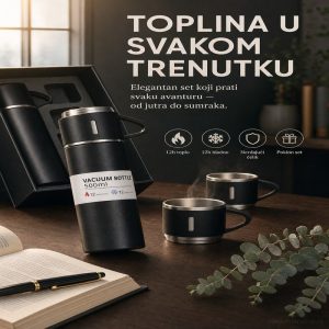 Vakumski termos set boca sa tri šolje