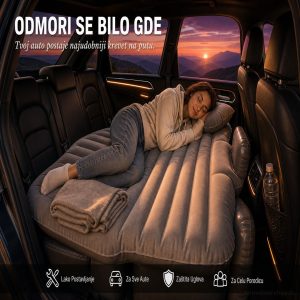 Krevet za auto sa ergonomskim dizajnom i mekanom za podešavanje