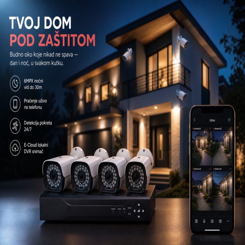 Video nadzor sa 4 kamere 6MPX