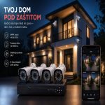 Video nadzor sa 4 kamere 6MPX kompletna oprema za monitoring