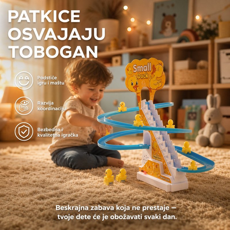 svetleci tobogan patkice za decu Svetleci tobogan Patkice dečija igrača kompletan proizvod