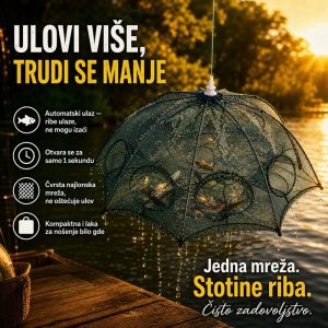 Umbrella Net rasklopiva mreza za brzo hvatanje riba