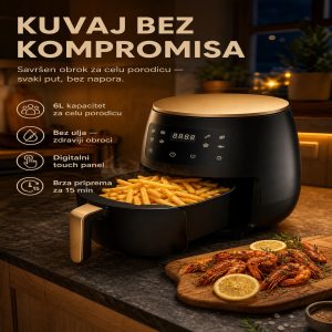 Air Fryer Friteza Na Vruć Vazduh 6L