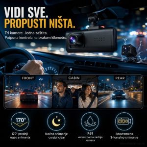 Auto kamera 3 u 1 – Vaš savršen saputnik za sigurnu vožnju