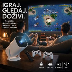 P30 MAX Android Projektor i Retro Konzola