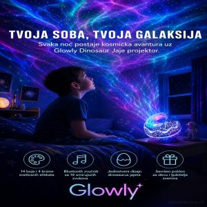 Glowly dinosaur jaje galaksi projektor sa светлосним efekatima
