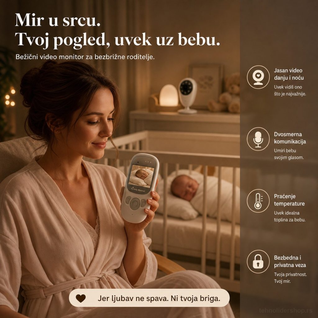 Baby monitor kamera sa ekranom i Temp senzorom