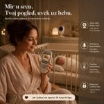 Baby monitor kamera sa ekranom i temperaturnim senzorom