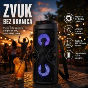 Bluetooth zvučnik ZQS-4210 sa LED osveštenjem