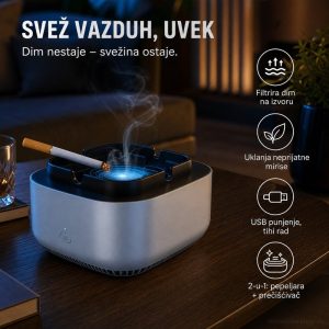 Pepeljara sa prečišćivačem vazduha - Piksla sa filterom