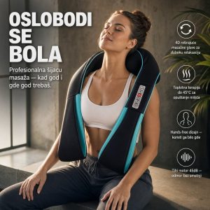 Šijacu masažer vrata, ramena, leđa Model sa 6 tastera