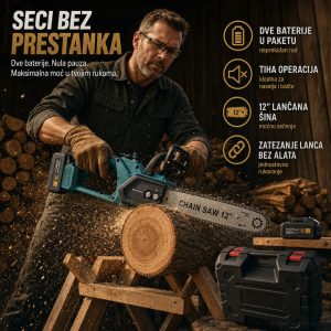 aku lancana testera sa dve baterije moćna i velika