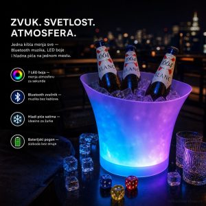 LED Kibla sa Zvučnikom – Ambijentalno Osvetljenje i Bluetooth Muzika