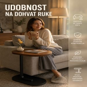 Moderni Stočić za Kauč i Krevet – Praktičan Komad za Svaki Dom