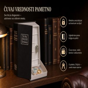 Knjiga sef za čuvanje novca, nakita