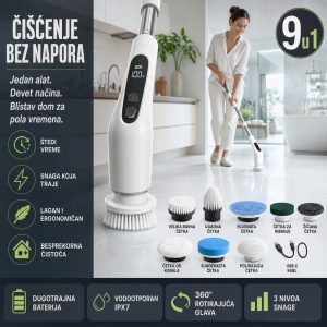 Super četka za čišćenje 9 u 1 sa svim nasadcima