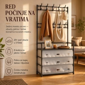 Višenamenski cipelarnik 3-u-1