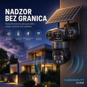 WiFi PTZ solarna kamera sa 3 sočiva i SIM karticom – nadzor bez struje i kablova