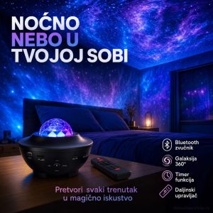 Zvezdani projektor bluetooth zvučnik kompletna slika