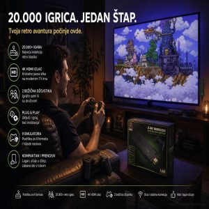 TV Game Stick Retro Konzola sa 20.000 Igrica i 2 Bežična Džojstika