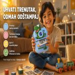 Fotoaparat za decu Dinosaurus sa štampačem – Termalna štampa, kamera i igrice u jednom