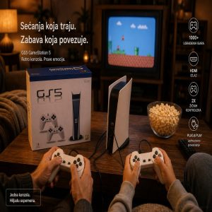 GS5 Retro Konzola za Decu i Odrasle – 620 Ugrađenih Igrica