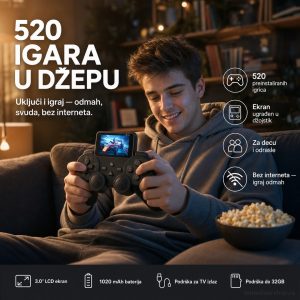 Konzola Džojstik sa 520 igara