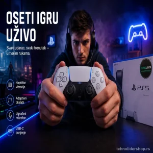PS5 Kontroler DualSense Beli – Originalni Sony PlayStation 5 Džojstik