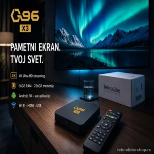 Q96 X3 Android TV Box 4K Ultra HD – 16GB RAM, 256GB Memorija