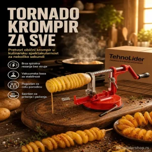 Sekač za Tornado Krompir – Spiralni Rezač za Povrće