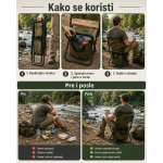 Sklopiva stolica veličina u složenoj torbi