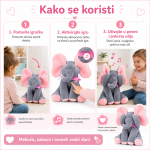 slončić koji peva i pokriva se ušima — detalji