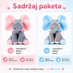 slončić koji peva i pokriva se ušima — pakovanje