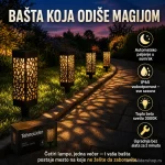 Solarne Dekorativne Lampe za Baštu – SET 4 komada, Retro Dizajn
