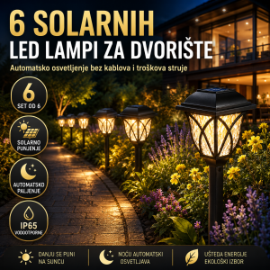 Solarne LED Lampe ABQ – 03 – Set od 6 Lampi!