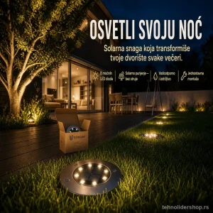 Solarne LED Lampe za dvoriste sa 8 dioda