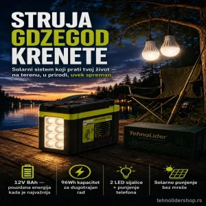Solarni Prenosivi Sistem GD SUPER (12V 8Ah)