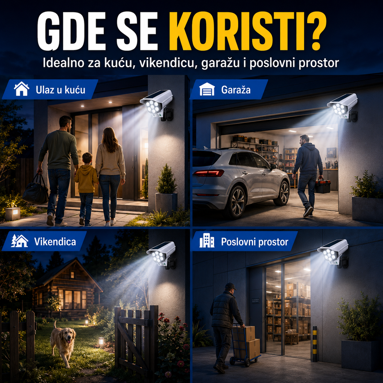 Solarni Reflektor - Lažna Kamera solarni reflektor - lažna kamera — u upotrebi