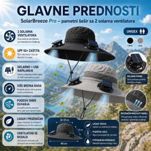 pametni šešir za sunce — prednja strana