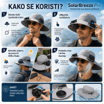 Pametni šešir ventilator poređenje veličine - dimenzije proizvoda