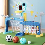 Sportski set 5 u 1 za decu – koš, gol, kuglanje i golf igračka