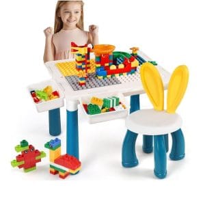 Sto i stolica sa kockama 72 dela — kompletan edukativni set za decu