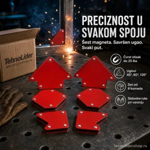Ugaoni magneti za varenje (set: 6 kom)