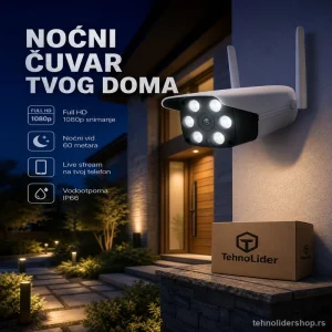 WiFi Kamera Spoljna Full HD 1080p – Noćni Vid do 60m