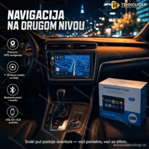 2DIN Multimedia 7010G — 7" Ekran, GPS Navigacija, Mirror Link, Blenda