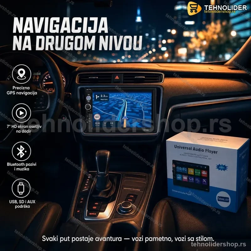 2DIN Multimedia 7010G — 7" Ekran, GPS Navigacija, Mirror Link, Blenda 2DIN Multimedia 7010G — 7" Ekran, GPS Navigacija, Mirror Link, Blenda