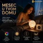 3D Meseceva lampa sa postoljem
